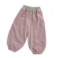 thumbnail image 4 of XinLfly Unisex Kid Boys Girls Solid Color Length Pants Elastic Waist with Pockets Lounge Trousers Fashion Casual Cargo Pants for Children,Pink,5T, 4 of 7