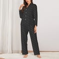 thumbnail image 2 of Sikiie golf balls Pajamas Set Long Sleeve Sleepwear Womens Button Down Nightwear Pj Sets-Medium, 2 of 7
