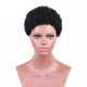 thumbnail image 2 of Peluca Unisex Africana Rizada Negra Rizada Rosa Diadema de Malla, 2 of 10