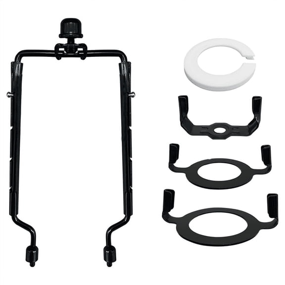 2025 New! 7Inch Lamp Shade Harp Holder Adjustable Kit E14,E26,E27 Light Base Adapter Black Horn Frame Lampshade Bracket