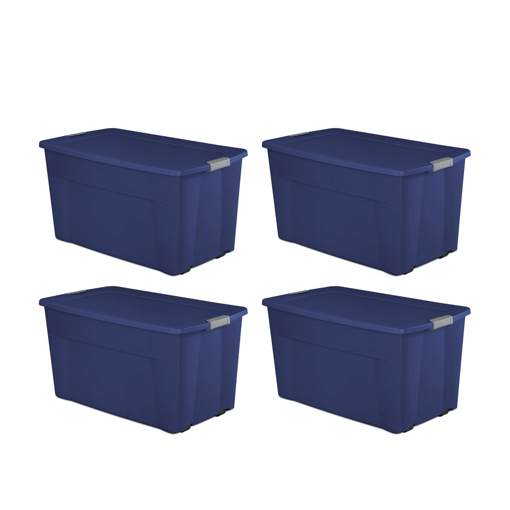 Lidded Storage Bins, 45 Gallon Storage Containers Box for Organizing