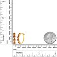 thumbnail image 3 of Gem Stone King Oval Ecstasy Mystic Topaz 4.00 Ct 18K Yellow Gold Plated Silver Hoop Earrings, 3 of 4