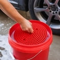 thumbnail image 4 of Car Wash Bucket Insert Dirt Trap Filter, Sediment Separator Screen for 5 Gallon Auto Detailing Bucket, Plastic Grit Guards Sand Catcher for Washing Car, Truck, Motorcycle at Home or, Red Style Rd, 4 of 8