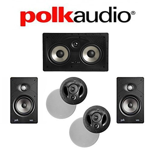 Polk Audio 90-RT + Polk Audio V65 + Polk Audio 255C-RT 5.0 Vanishing Series In-Wall / In-Ceiling Home Theater System