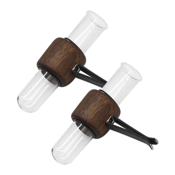 Car Propagation Vase Vent Clip,Mini Glass Car Flower Vase Clip Holder Car Vase Vent Clip Plant Holder with Glass Tube, Dash Ornament Decorations,Car Interior Decor Accessorries for Women