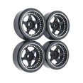 thumbnail image 3 of Juego de llantas y neumáticos de goma de 4 piezas 1/28 Reemplazo resistente al desgaste 22.5 RC RC negro perfke neumáticos de coche rc, 3 of 7