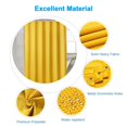 thumbnail image 3 of Cortina de ducha Amazer Bath con forma de gofre, color amarillo mostaza, 180 x 180 cm, 3 of 9