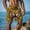 Yellow 3, variant on Mens Beach Shorts Straight Leg Funny Printed Drawstring Short Pant Summer Stylish Shorts with Pockets Coffee L