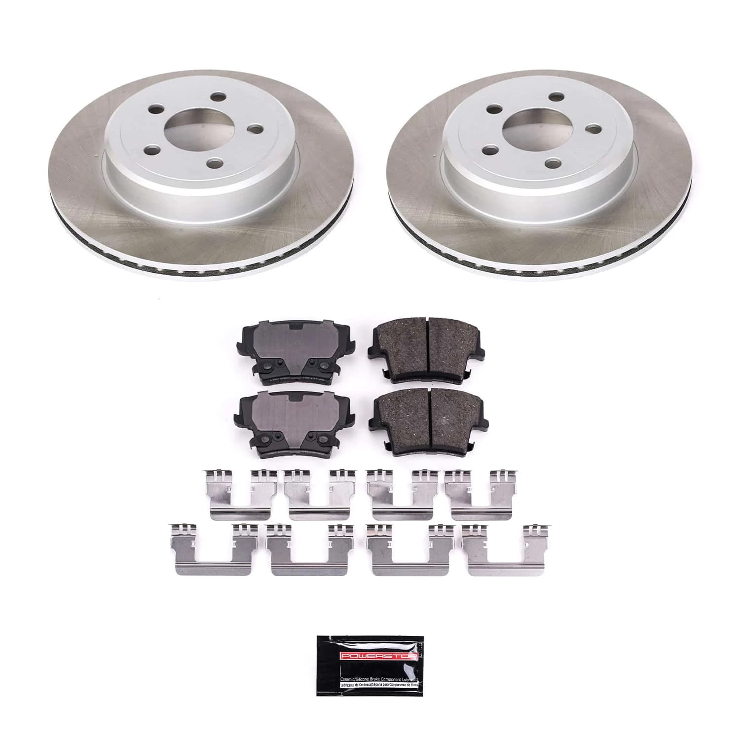 PowerStop Rear Semi-Coated Rotor and Low-Dust Ceramic Brake Pad Kit SC1720