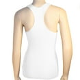 thumbnail image 3 of 3 Women Seamless Cami White Racerback Tank Top Stretch Sleeveless Basic Sports, 3 of 3