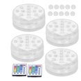 thumbnail image 3 of 4 piezas de luz de piscina luz LED sumergible luces de estanque de control remoto con ventosas para fiesta de fuente de tanque de peces de piscina ANGGREK Otros, 3 of 8