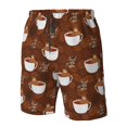 thumbnail image 5 of Naloa Sloths Need More Coffee Men's Beach Shorts, Surfing shorts, Swim trunks, Quick Dry Swim Trunks for Surfing Beach Fun - Small, 5 of 9