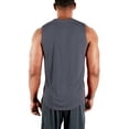 thumbnail image 5 of DEVOPS 3 Pack Men's Muscle Shirts Sleeveless dry Fit Gym Workout Tank Top (Small, Black/Charcoal/Red), 5 of 7