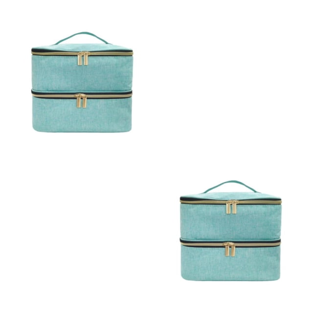 mmirethe Nail Polish Safe And Hygienic With Convenient Carrying Case Bag Durable Polyester Easy Stone green 2Set