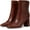 Cappuccino, variant on Lexi Square Toe Ankle Boot Ruby Red Leather 7.5M