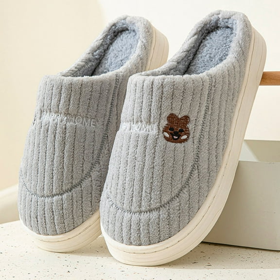 ToyKingdee Winter Waterproof Boots for Women Men Indoor Plush Lined Slippers Outdoor Booties Warm Anti Slip Shoes
