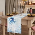 thumbnail image 2 of Table Runners 36 Inches Long Dress Scarves, Blue Octopus Coastal Farmhouse Kitchen/Dining Table Runner, Short Coffee Tablerunners, Coral Summer Beach Nautical Ocean Blue 13x36 Inch, 2 of 9