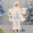 thumbnail image 3 of Elodie Santa Claus Figurine Christmas Doll Cute Santa Claus Figure for Bedroom Home White, 3 of 10