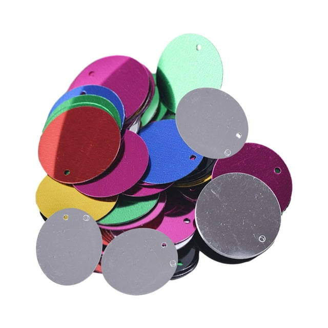 GUOOL 85 Pièces 20mm Plat Rond en Vrac Paillettes DIY pour Broderie Applique Artisanat Multicolore