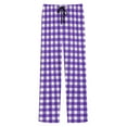 thumbnail image 6 of Lcziwo Men Flannel Pajamas Bottoms Lightweight Plaid Pj Straight Leg Drawstring Loungewear Sleep Casual Loose Pajamas with Pockets 2025 Purple,L, 6 of 6