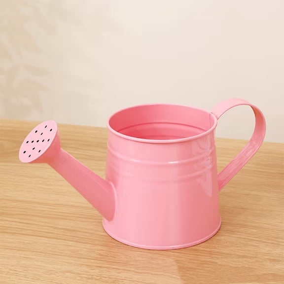 Watering Can,Plant Watering Can,Watering Can Metal, 1 Gallon Matte Galvanized Metal Watering Can, Vintage Sprinkling Tin Watering Can(Pink)