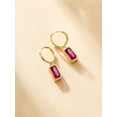 thumbnail image 2 of Bestyle 14K Gold Plated Dangle Eearrings for Women 10mm Small Huggie Hoop Earrings July Birthstone Jewelry Gifts for Anniversary Christmas, 2 of 5