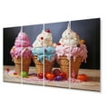 thumbnail image 2 of Designart "Cream Popart Food Ice wall art III" Food & Beverage Metal Wall Décor Set, 2 of 5