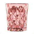 thumbnail image 2 of STPgoods Embossed Drinking Glasses Set 6 Pcs 9 fl oz (265 ml) Whiskey and Water Glasses Set Glass Tumbler Set of 6 Vintage Glassware, Pink, 2 of 6