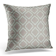 BSDHOME Abstract Quatrefoil Taupe Pattern Geometric Centric Pillow Case Pillow Cover 18x18 inch