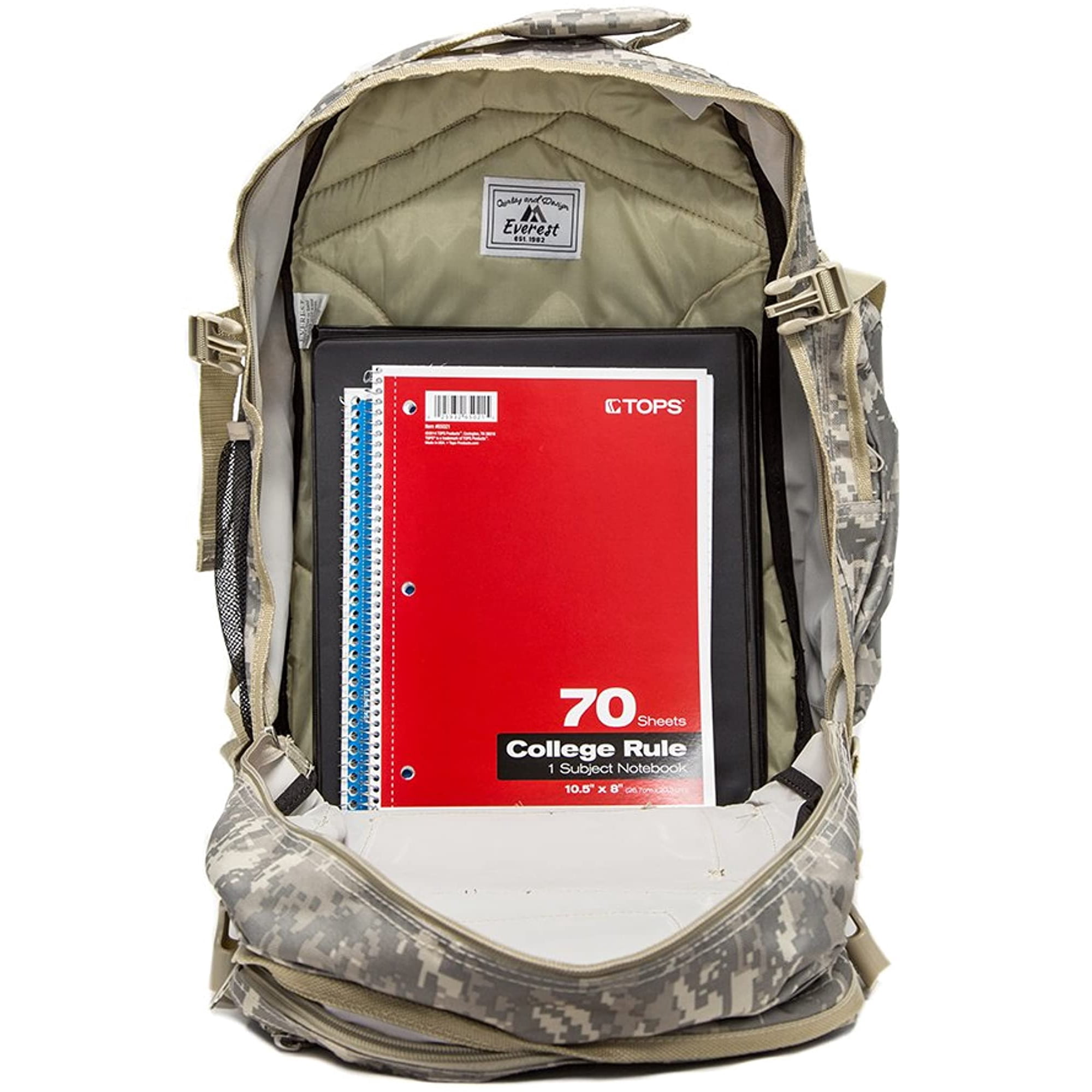 Everest Oversize Digital camo Backpack, Digital camouflage, One Everest Oversize Digital camo Backpack, Digital camouflage, One