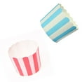 thumbnail image 3 of 100pcs Cupcake Wrapper Paper Cake Case Baking Cups Liner Muffin Kitchen Baking - 50 pcs Red Stripes & 50 pcsBlue Striped, 3 of 7