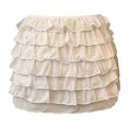 thumbnail image 6 of Women Sexy Ruffle Short Skirt With Bowknot Solid Color Party Mini Shorts Short Skirt Low Waist Layered Skirt, 6 of 6