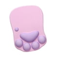 thumbnail image 3 of Alfombrilla de ratón con forma de pata de gato, antideslizante, suave, creativa, práctica y bonita. Rosa púrpura, 3 of 9