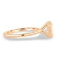 thumbnail image 3 of 2.00Ct Emerald Moissanite East West Half Bezel Solitaire Engagement Ring, 14K Rose Gold, US 6, 3 of 8