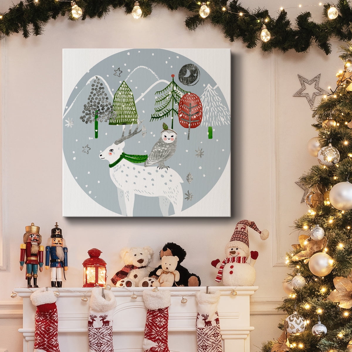 Stars and Snowflakes Collection C-Premium Gallery Wrapped Canvas - Ready to Hang