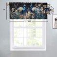 thumbnail image 4 of Peacock Printed Window Curtains Valances for Kitchen Blue Beautiful Bird Flower Plant Scenery Rod Pocket Valances for Bedroom Living Room Dining Room 54 by 18 in, 1 Panel, 4 of 6