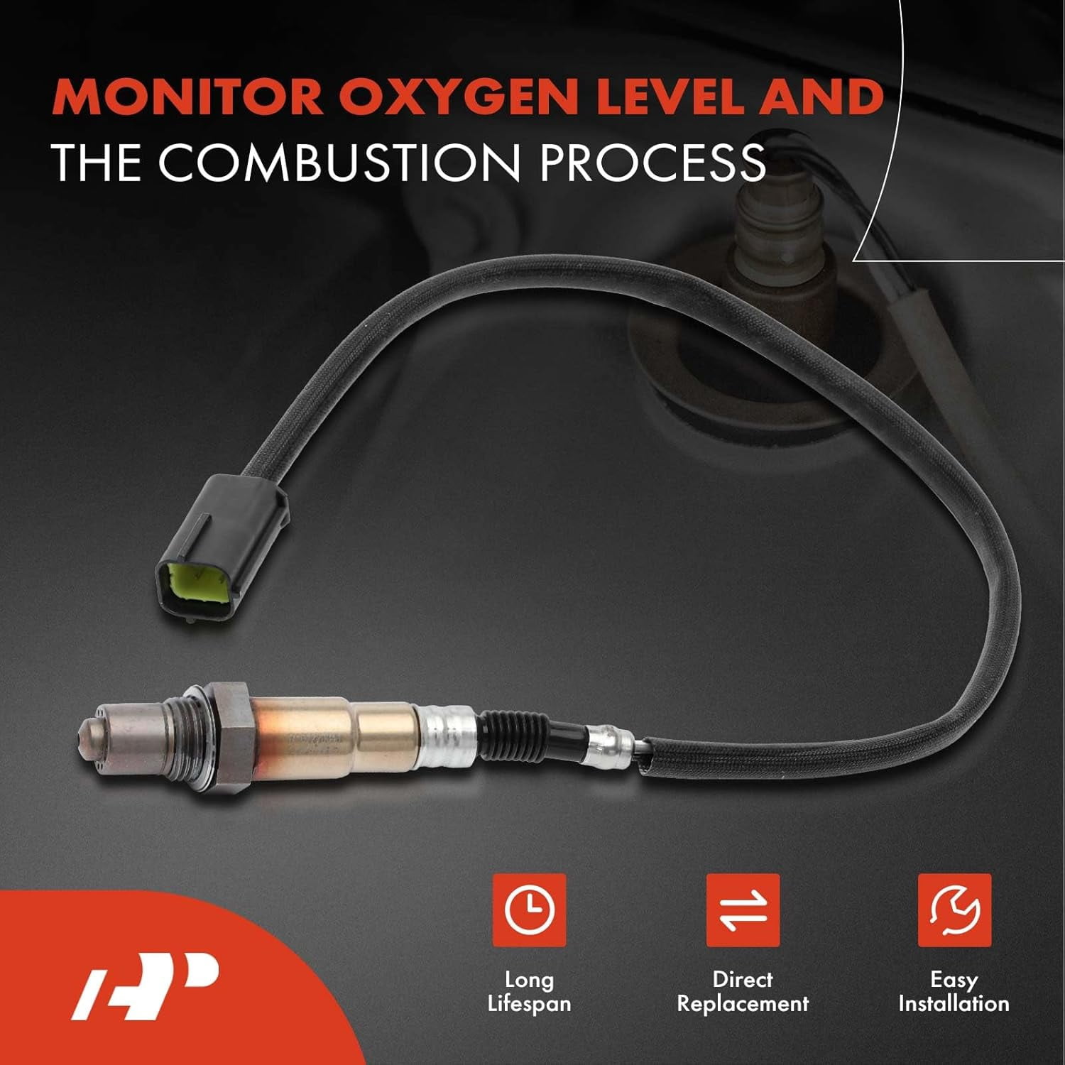 A-Premium O2 Oxygen Sensor Replacement for Kia Soul 2010-2011 Hyundai Tiburon 2007-2008 Elantra 2010-2012 Upstream and Downstream 2-PC Set