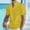 Yellow, variant on Mens Cotton Linen Henley Shirts V Neck Short Sleeve Button Tops Summer Casual Breathable Vacation Beach Blouse