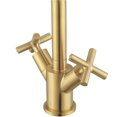 thumbnail image 2 of Ancona Ava Series Single Hole Cross Handle Bathroom Faucet in Titanium Gold Finish, 2 of 6