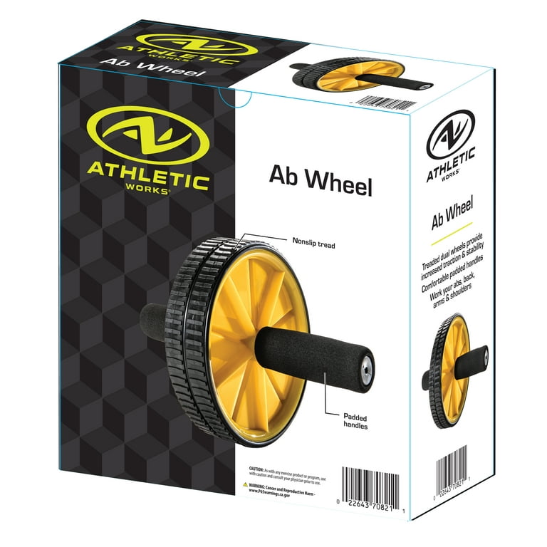 Athletic Works Dual Ab Wheel, 7 Diameter, Core Strength, Abdominal Trainer  