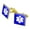 Gold, variant on Star Of Life Medical Health EMT RN MD Square Cufflink Set - Silver or Gold
