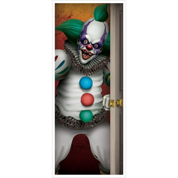 Creepy Clown All Weather Door Cover