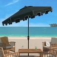 thumbnail image 2 of SAFAVIEH Zimmerman 11' Market Crank Round Patio Umbrella, Dark Green, 2 of 6