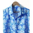 thumbnail image 3 of LA LEELA Men's Holiday Beach Holiday Short Sleeve Santa Claus Party Hawaii Holiday Shirt Hawaiian Christmas Shirts for Men XL Royal Blue Snow Flakes, 3 of 6