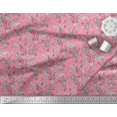thumbnail image 3 of Soimoi Japan Crepe Satin Fabric Leaves & Floral Block Print Fabric by Yard 42 Inch Wide, 3 of 3