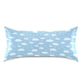 thumbnail image 3 of Haosy Satin Pillowcase for Hair and Skin Standard Cooling Silk Pillow Case with Envelope Closure White Raindrops and Clouds 20"x30", 3 of 9