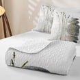 thumbnail image 4 of Erosebridal Zen Stacked Stones Quilt King for Women Men, White Gray Reed Grass King Coverlet Set, 3-Piece, 4 of 7