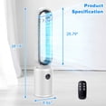 thumbnail image 4 of Advwin 38"Bladeless Tower Fan, Quiet Cooling Air Circulator with 60° Oscillation, 24 Speeds, White, 4 of 9