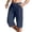 Navy, variant on yillto Mens Cotton Linen Capris Summer Cargo Pant Cropped Loose Lightweight Casual Capri Pants with Pockets