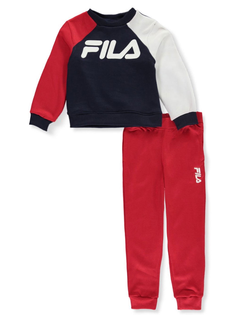 FILA - Fila Boys' Raglan 2-Piece Sweatsuit Pants Set - red, 4t - Walmart.com - Walmart.com